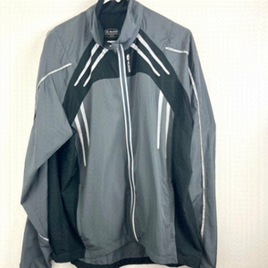 Sugoi Track-Style Cycling Reflective Grey Shell Jacket Men's Size XL